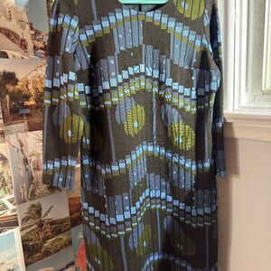 Handmade Stretch Knit 3/4  Sleeve Dress - L